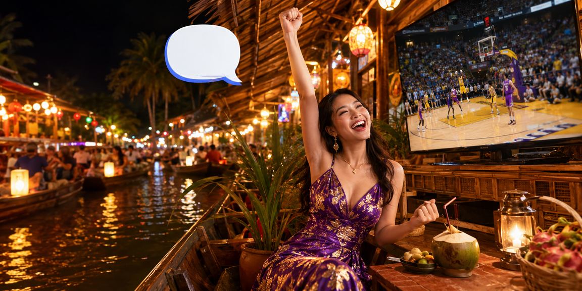Người dùng trải nghiệm cá cược bóng rổ tại chợ đêm Mekong qua ứng dụng di động